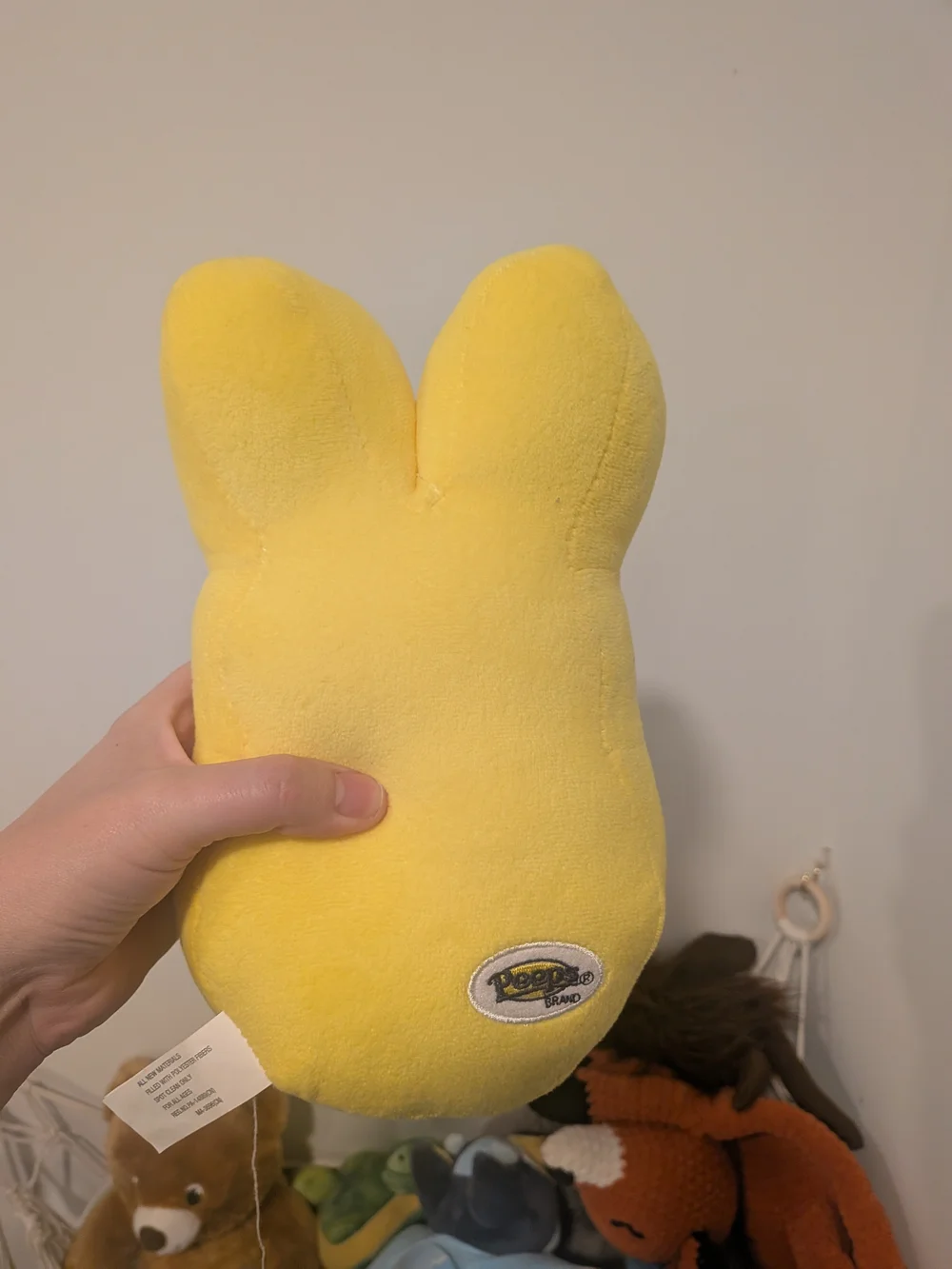 Yellow Plush Peeps Bunny Small Pet Toy